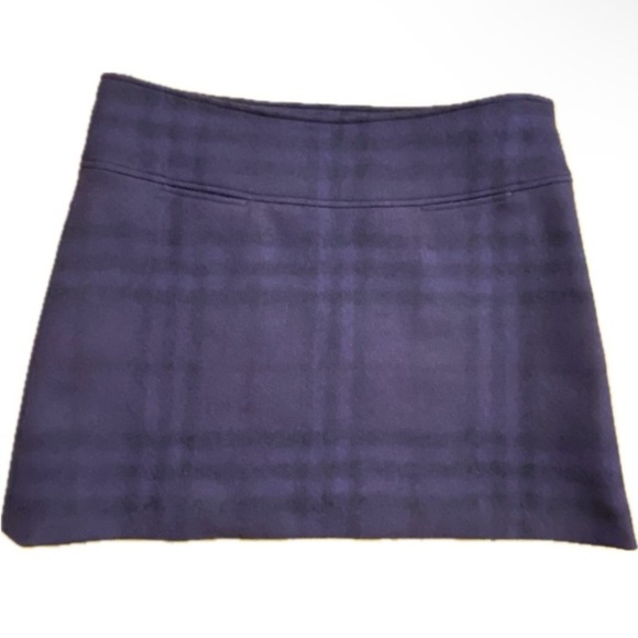 Burberry Women’s Plaid Wool Miniskirt Purple Lined Authentic 8 excellent cond - Picture 1 of 17